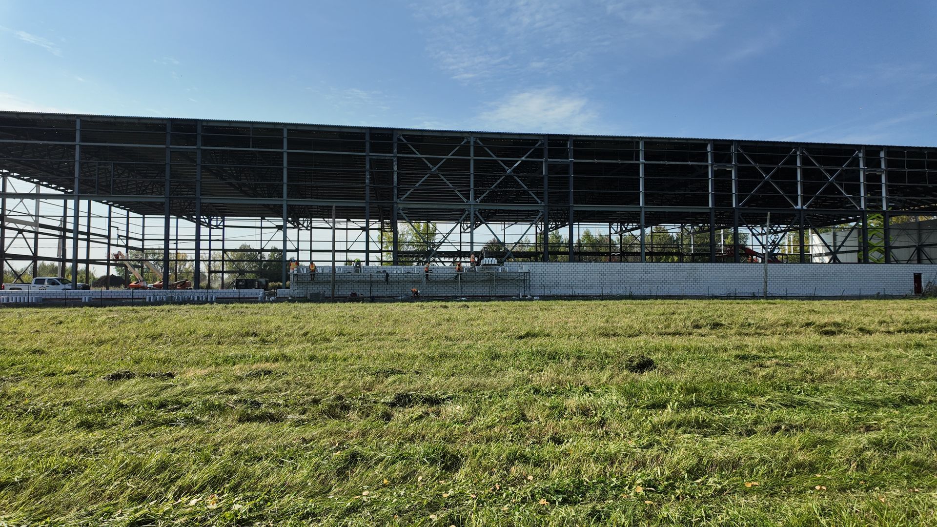 Grand mur Isobloc en chantier