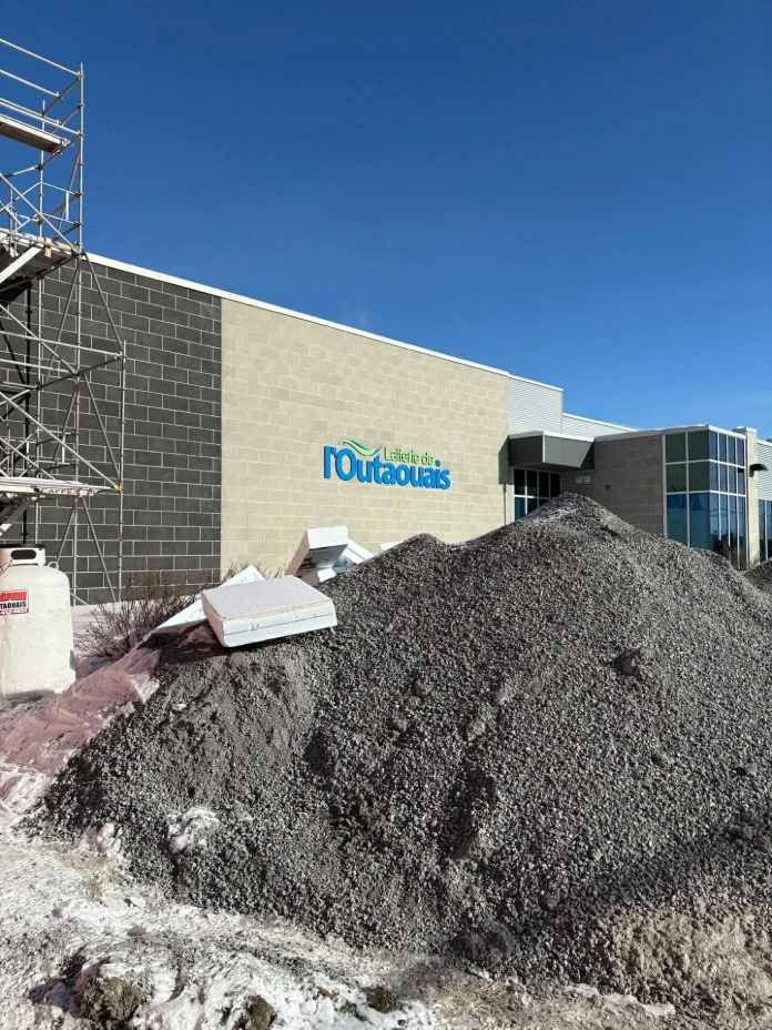 Mur en maçonnerie isolée Isobloc ZÉRO – projet Laiterie de l'Outaouais