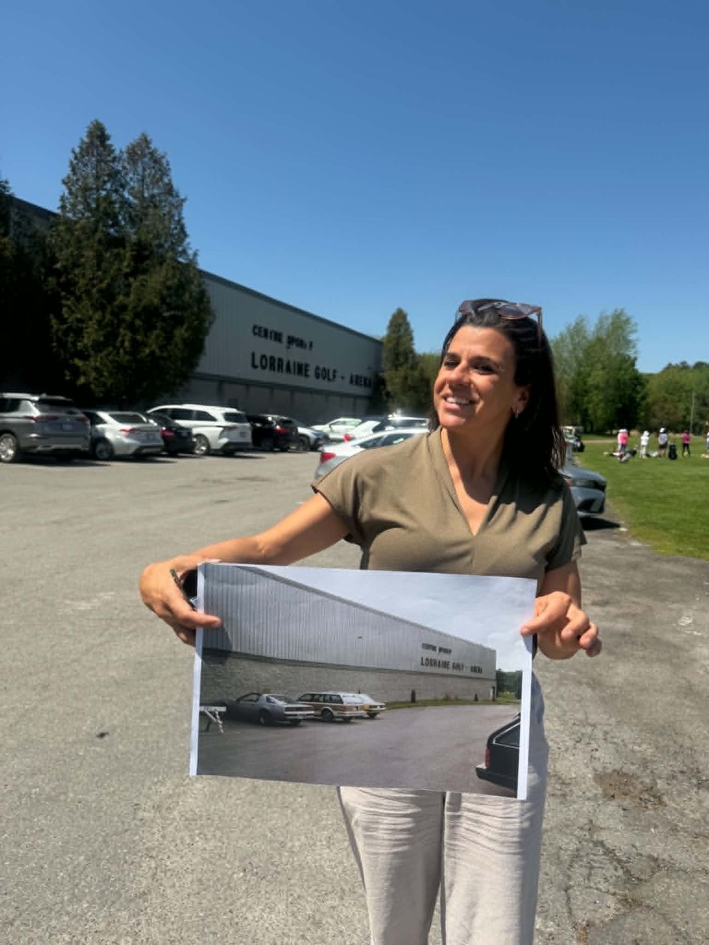 Photo d'archives du Centre sportif Lorraine comparée à son état actuel