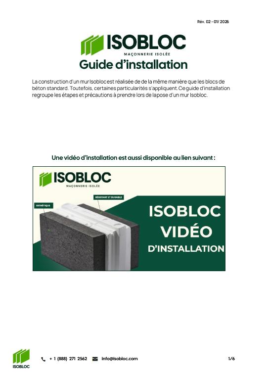 Aperçu du document - Guide de pose Isobloc